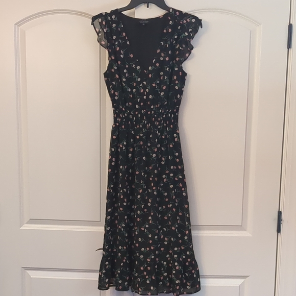 Lucky Brand ditsy printed midi dress XS - Picture 3 of 8